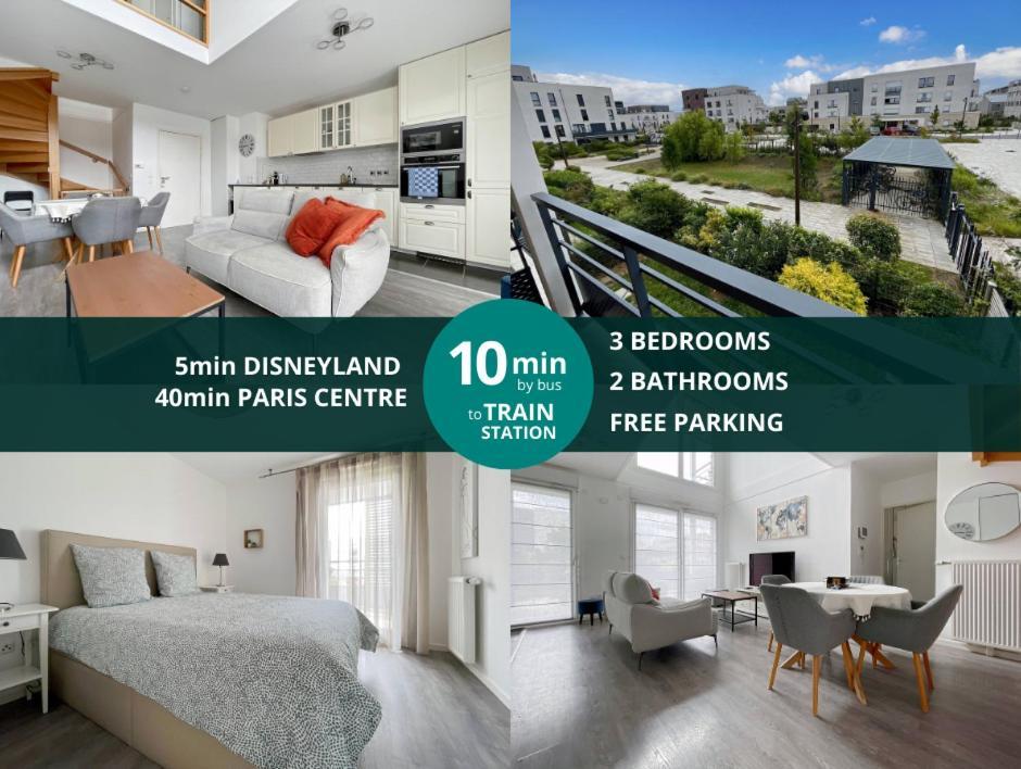 Le Colisee - Appartement Duplex Pour 6 A Disneyland Paris Montévrain Exteriér fotografie